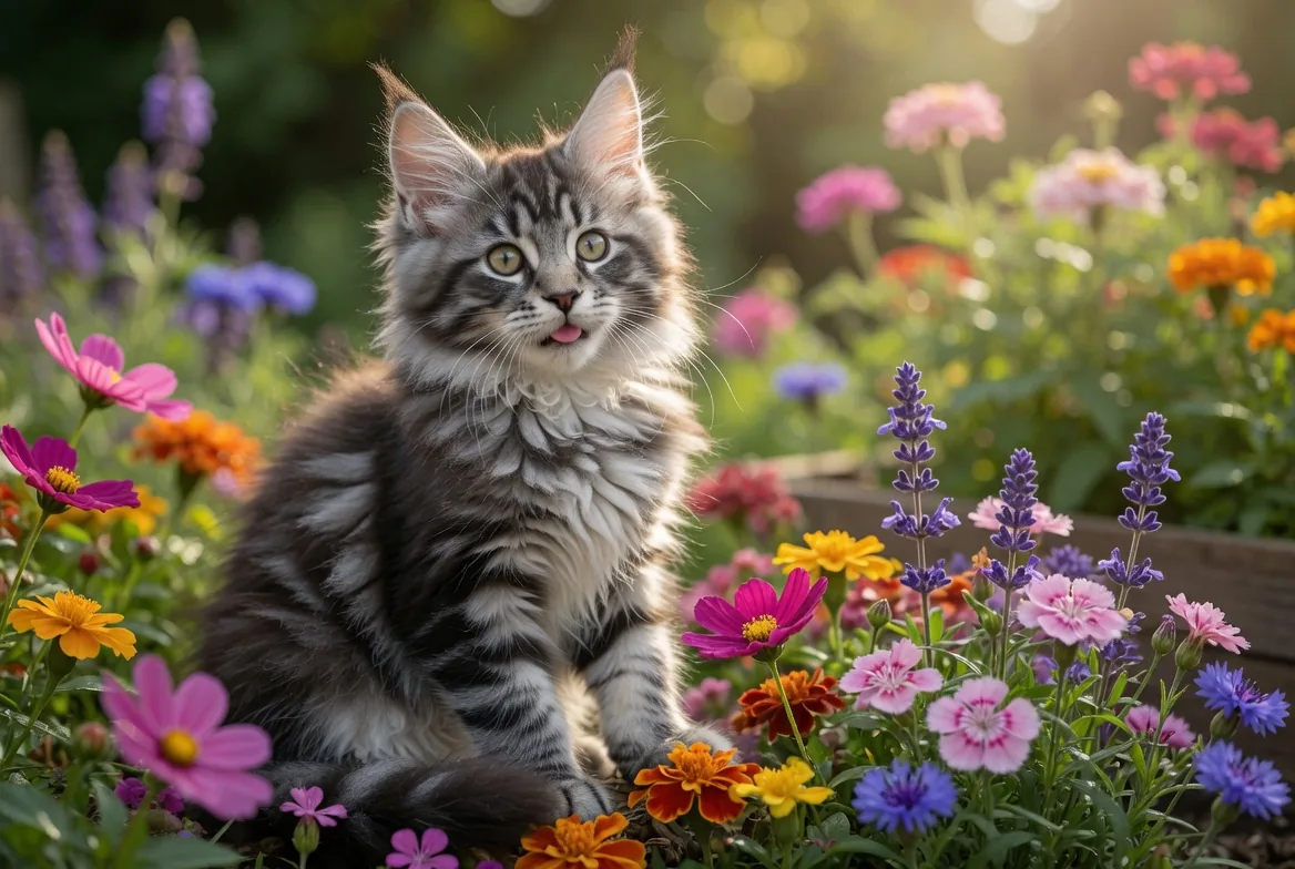 Honey โ Cream Tabby Maine Coon kitten